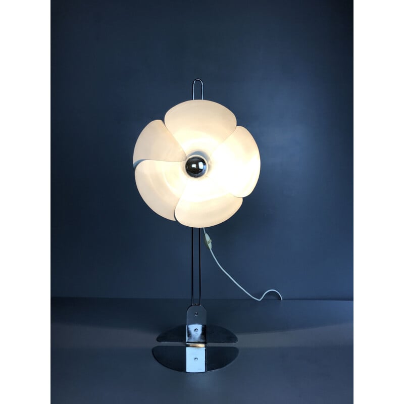 Vintage 2093 lamp in aluminum and metal by Olivier Mourgue for Disderot, 1960