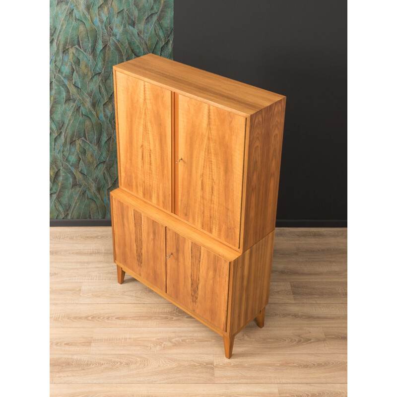 Vintage walnut cupboard by WK Möbel from the 1950s