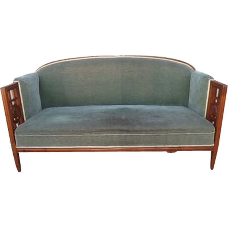 Vintage Andre GROULT sofa in cherry wood