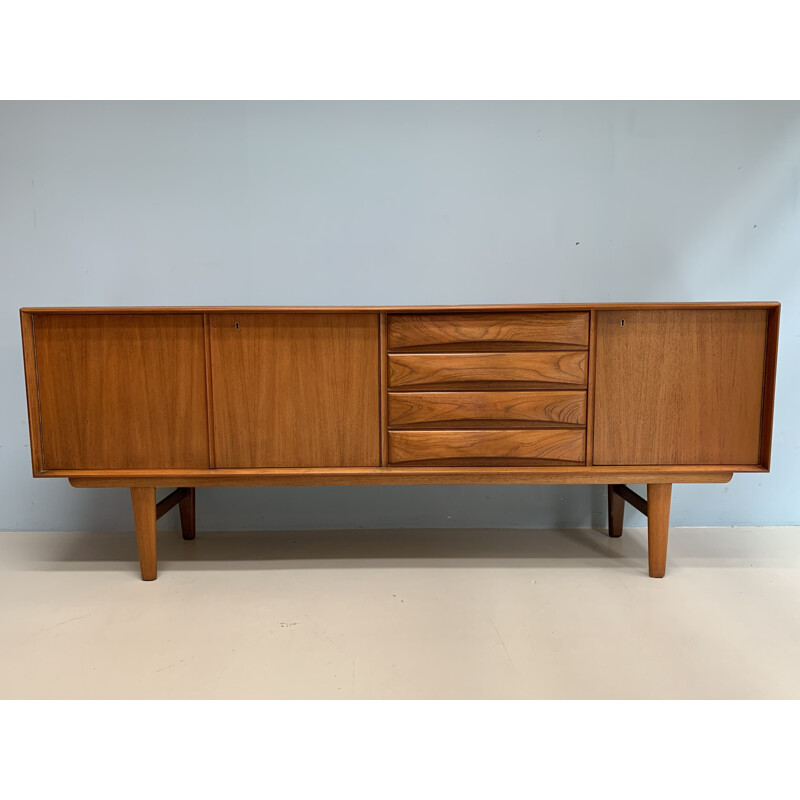 Vintage sideboard in teak by F.Kayser for Bahus Norway 1960s