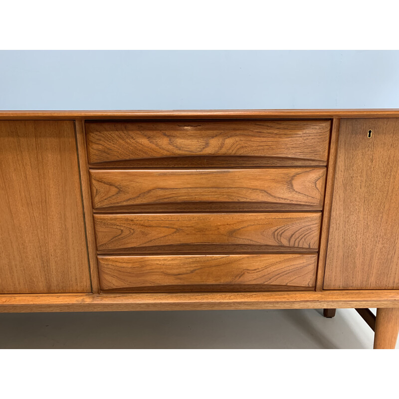 Vintage sideboard in teak by F.Kayser for Bahus Norway 1960s