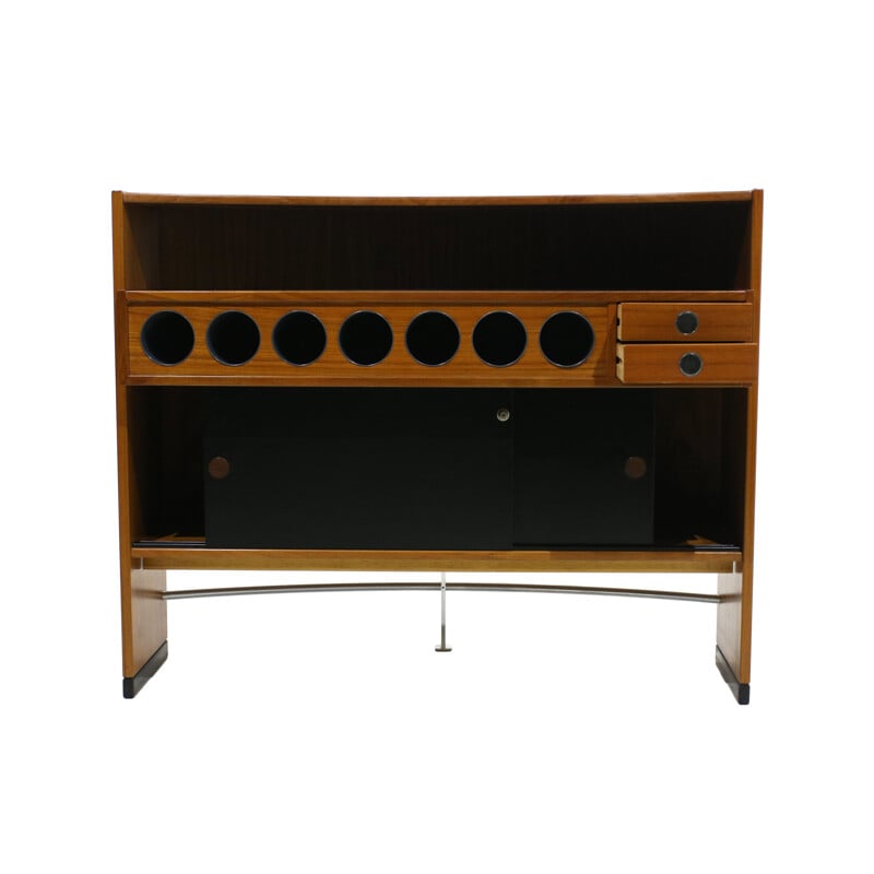 Vintage mobile bar in teak by Dyrlund-Smith Denmark 1970s