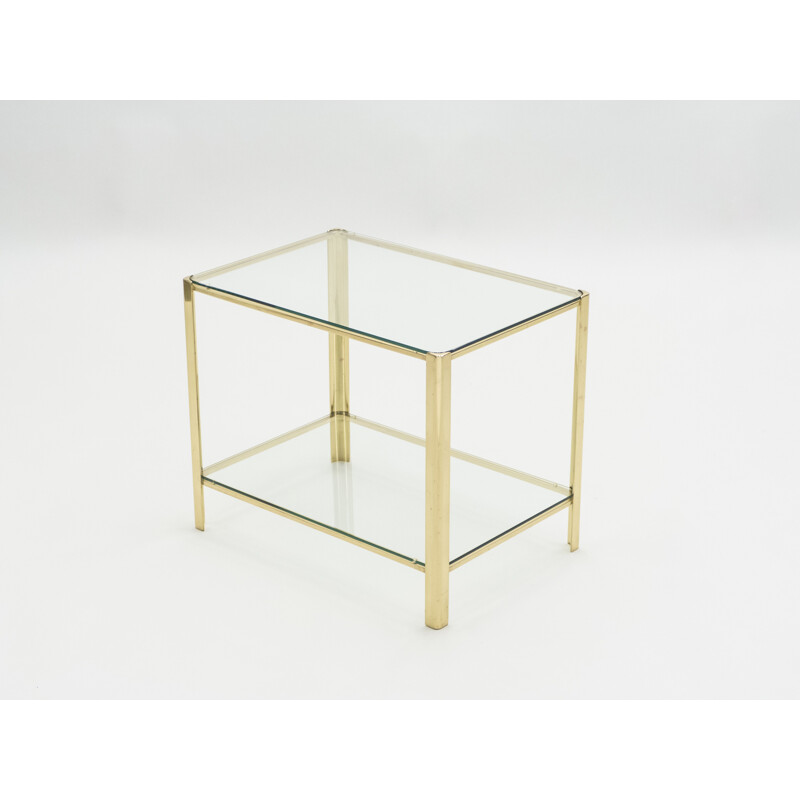 Vintage side table in bronze by Jacques Quinet for Broncz 1960s