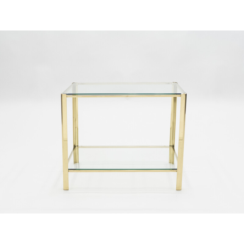 Vintage side table in bronze by Jacques Quinet for Broncz 1960s