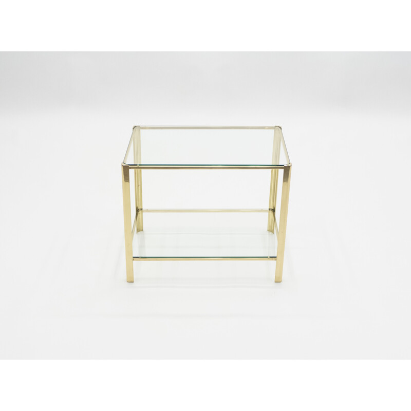 Vintage side table in bronze by Jacques Quinet for Broncz 1960s