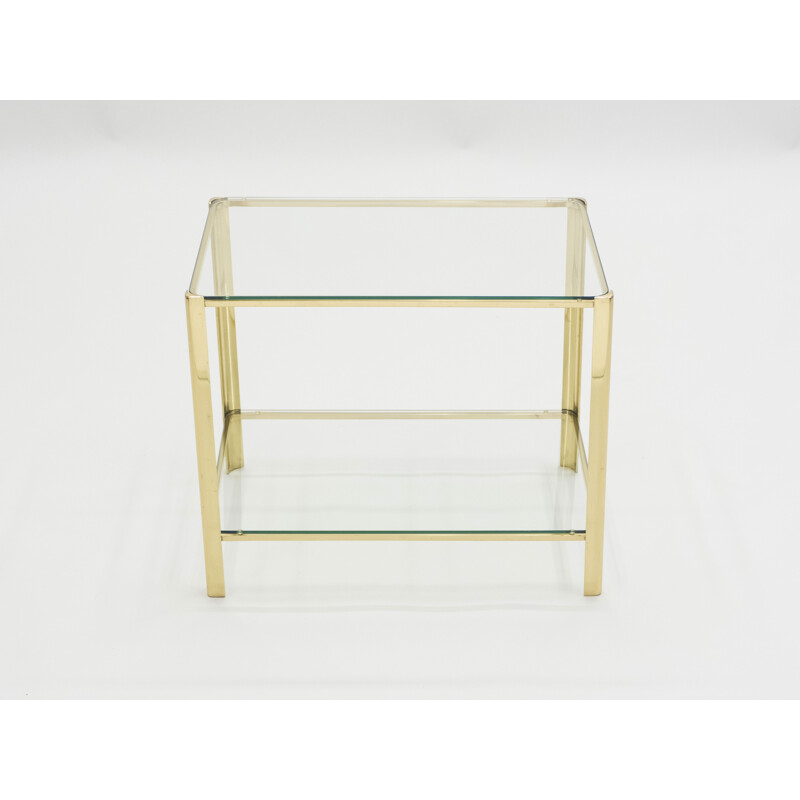 Vintage side table in bronze by Jacques Quinet for Broncz 1960s