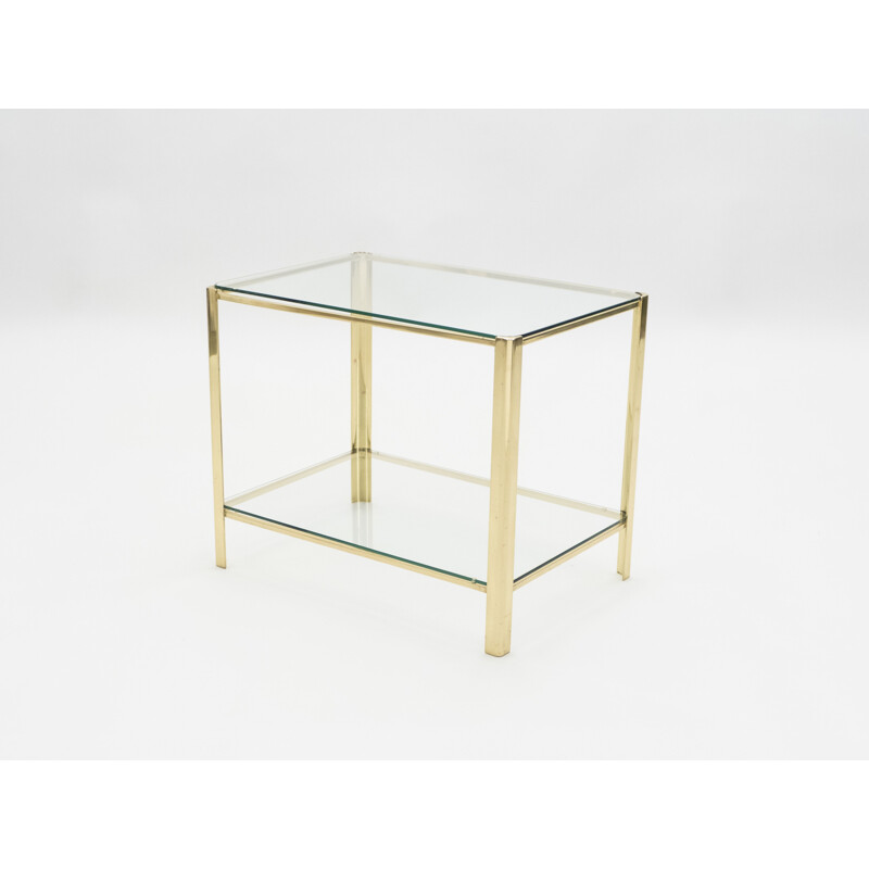 Vintage side table in bronze by Jacques Quinet for Broncz 1960s