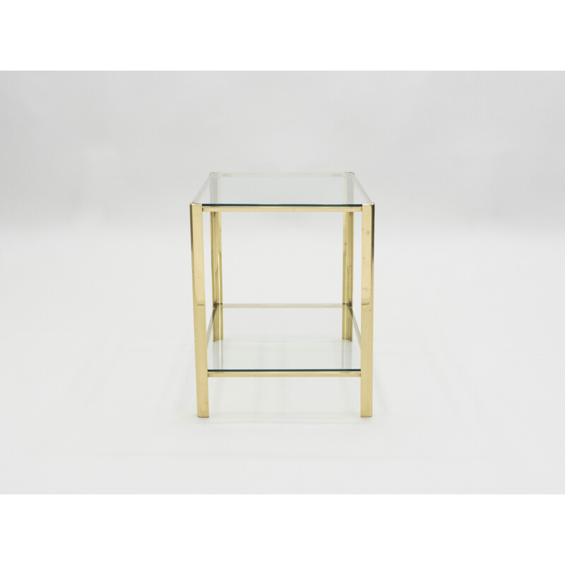 Vintage side table in bronze by Jacques Quinet for Broncz 1960s