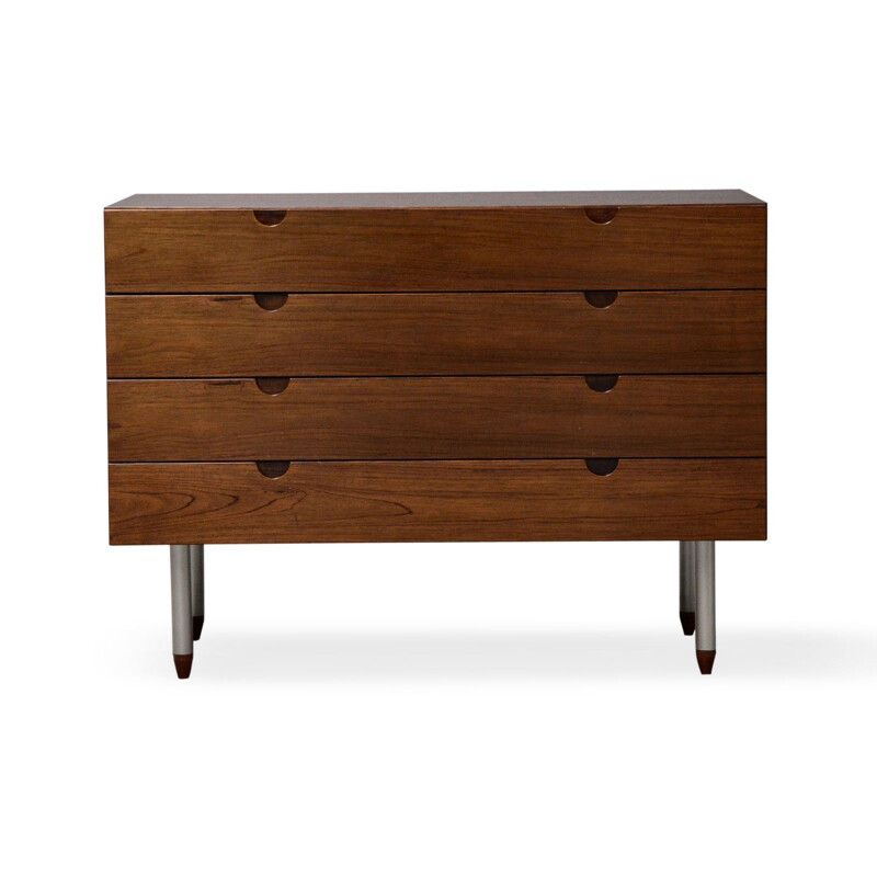 Vintage scandinavian mahogany chest of drawer,1960