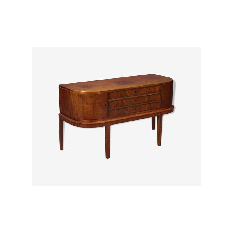 Vintage mahogany rounded sideboard from the 50s