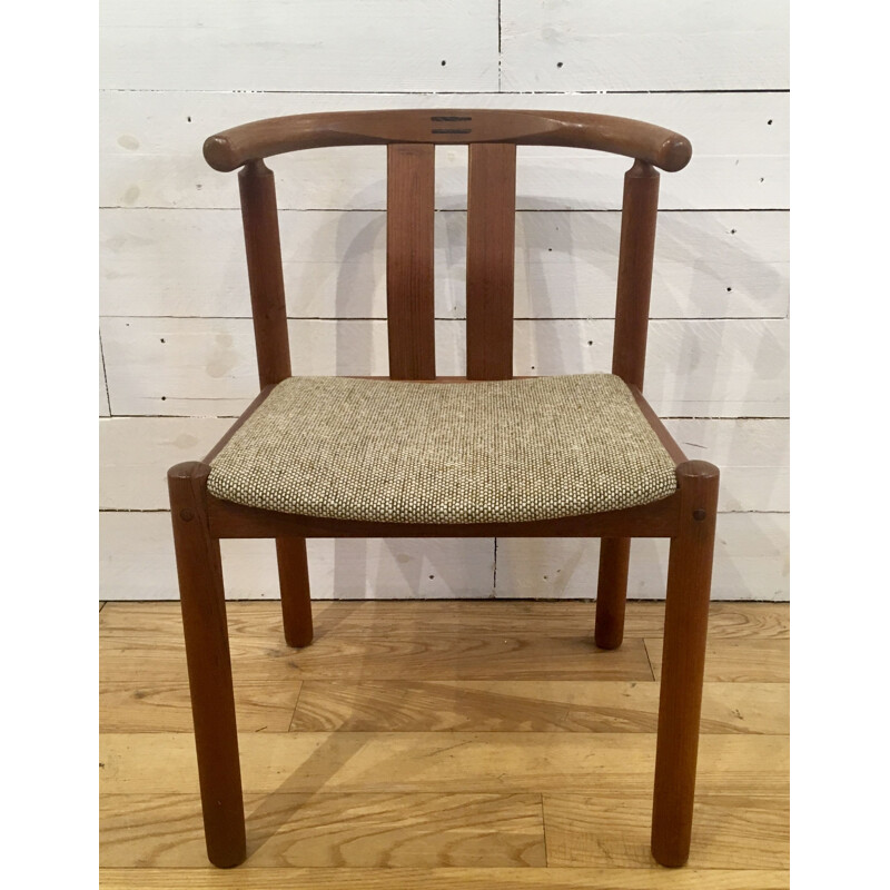 Set of 6 dining chairs in teak and rosewood by Uldum Mobelfabrik, Denmark,1960