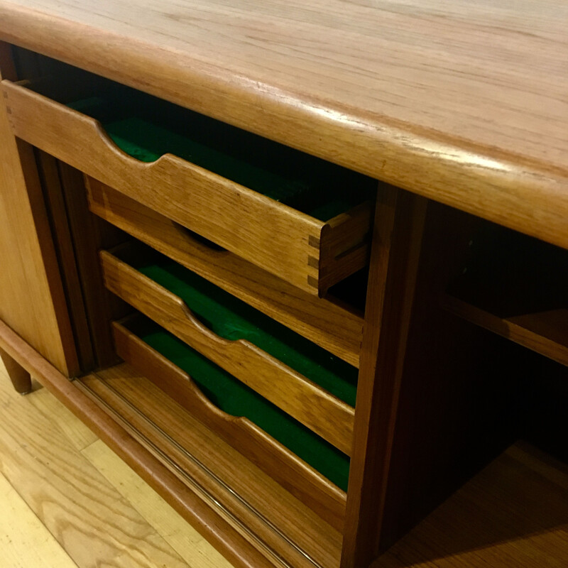 Vintage Danish sideboard in teak by Hans Peter Hansen, Denmark,1960