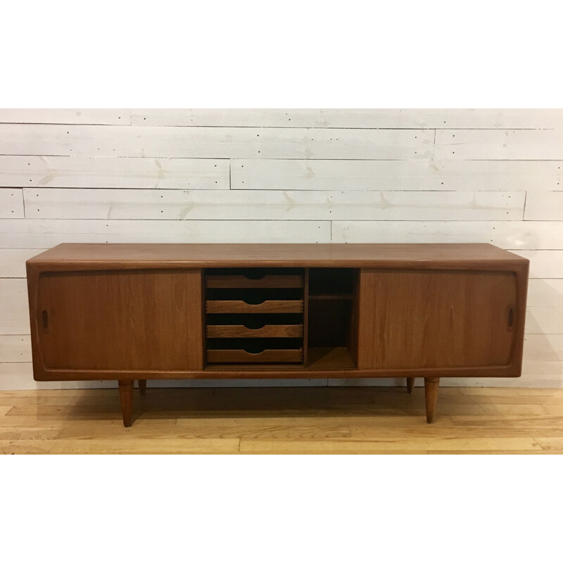 Vintage Danish sideboard in teak by Hans Peter Hansen, Denmark,1960