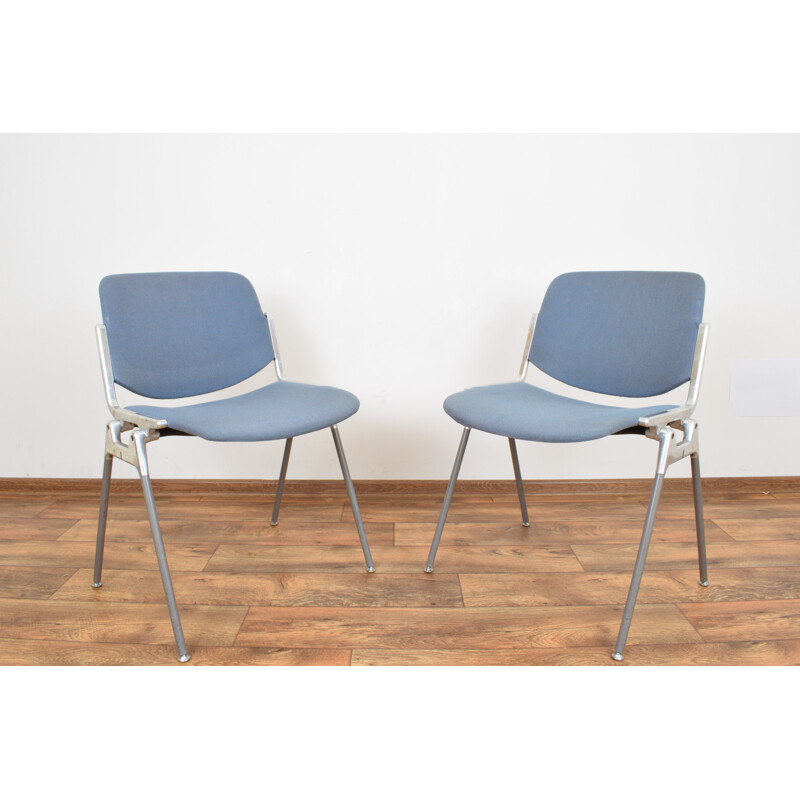 Vintage set of 2 DSC 106 Chairs by Giancarlo Piretti for Castelli 1960s