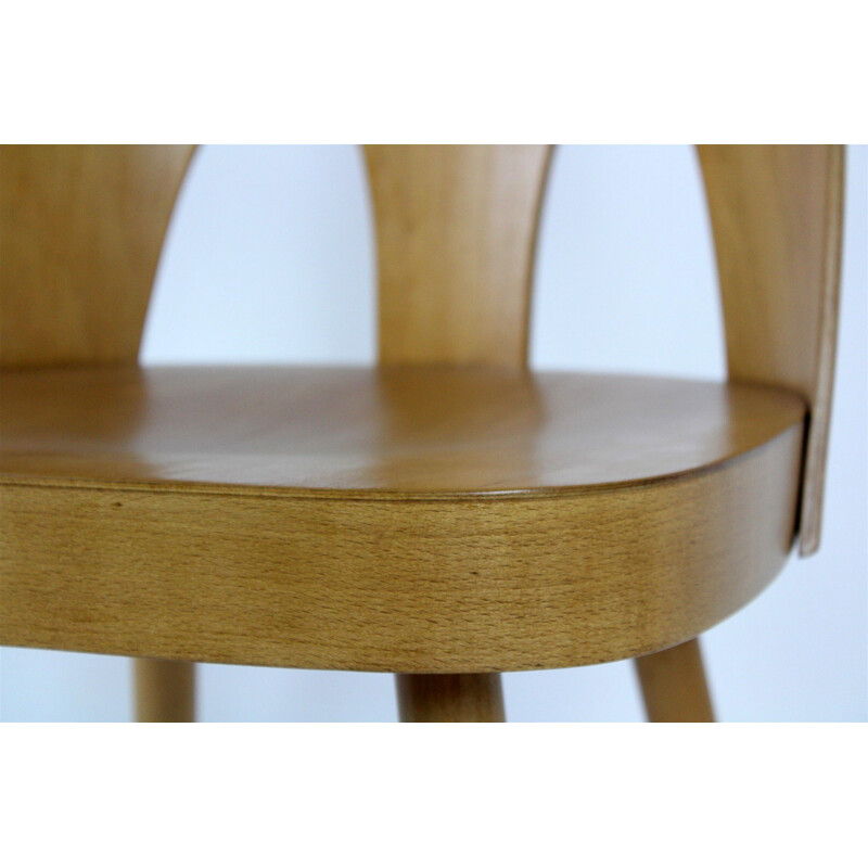 Set of 4 vintage wooden chairs by Oswald Haerdtl for Ton 1960s