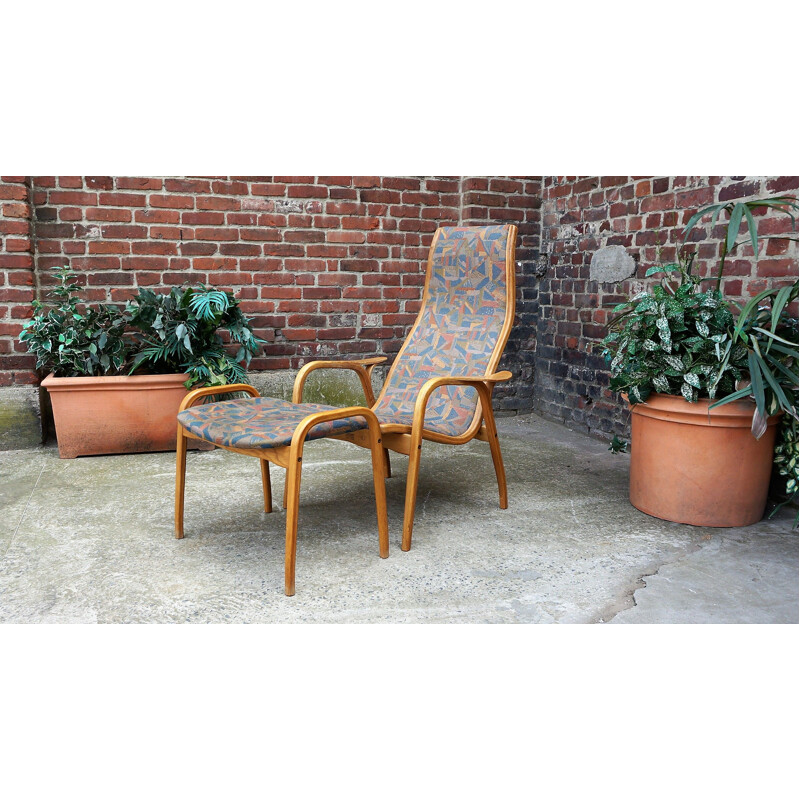 Lamino vintage armchair and Ottoman by Ingve Ekström 1956s