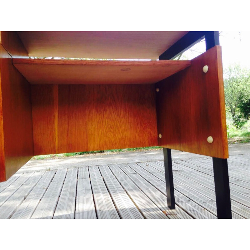 Vintage French desk in oak 1950