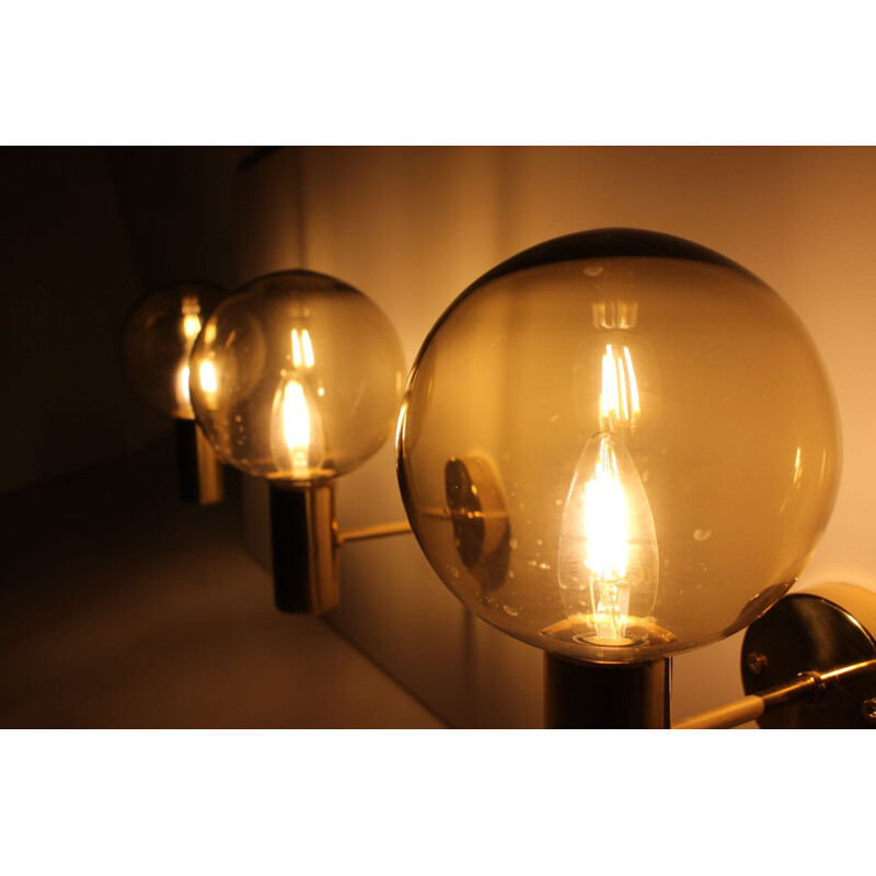 Vintage light bulb by Hans-Agne Jakobsson in brass and glass 1960