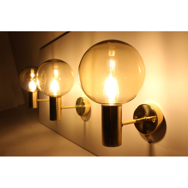 Vintage light bulb by Hans-Agne Jakobsson in brass and glass 1960