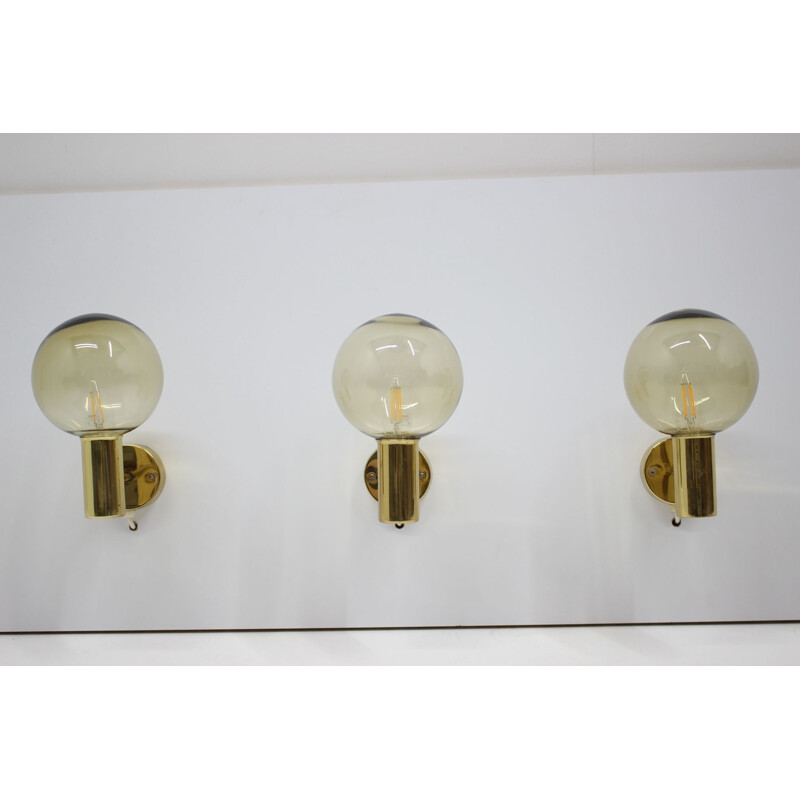 Vintage light bulb by Hans-Agne Jakobsson in brass and glass 1960