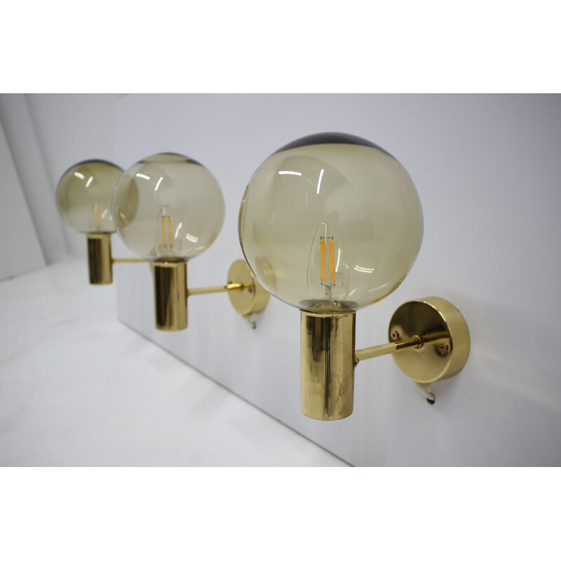 Vintage light bulb by Hans-Agne Jakobsson in brass and glass 1960