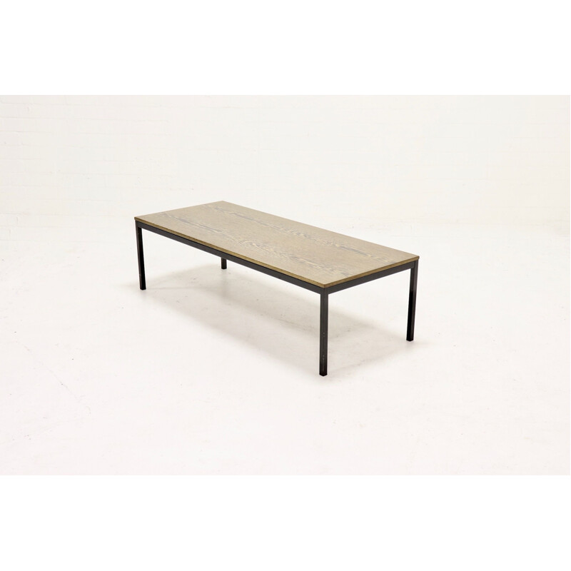 Coffee table t spectrum vintage wood and black metal kW series by Martin visser, 1960