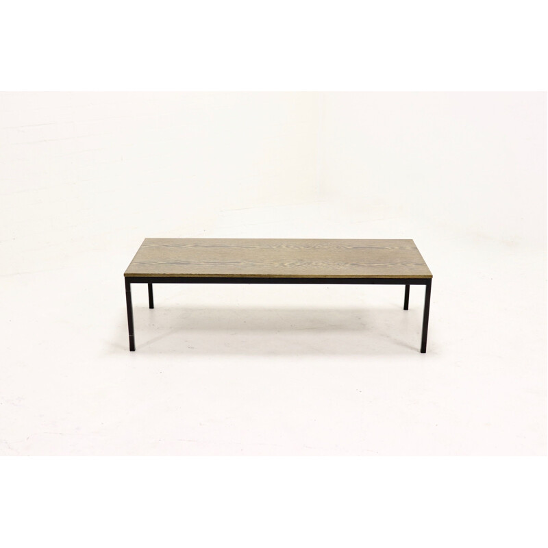 Coffee table t spectrum vintage wood and black metal kW series by Martin visser, 1960