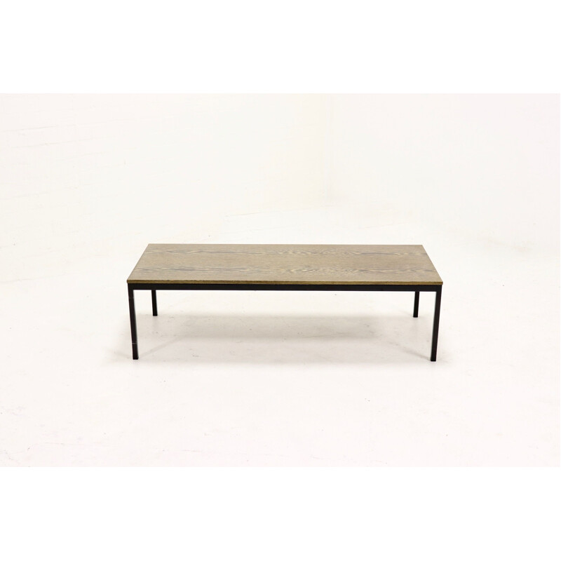 Mesa de centro vintage de madera y metal negro t spectrum serie kW de Martin visser, 1960