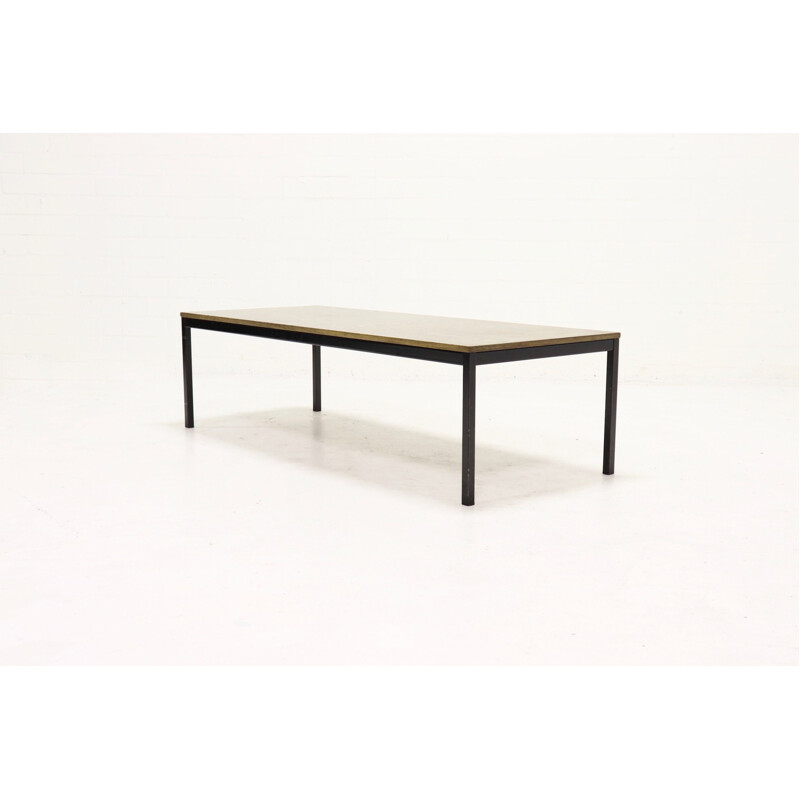 Coffee table t spectrum vintage wood and black metal kW series by Martin visser, 1960