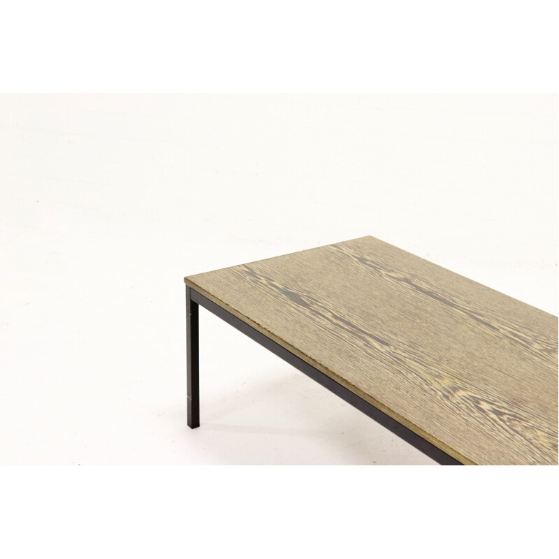 Coffee table t spectrum vintage wood and black metal kW series by Martin visser, 1960