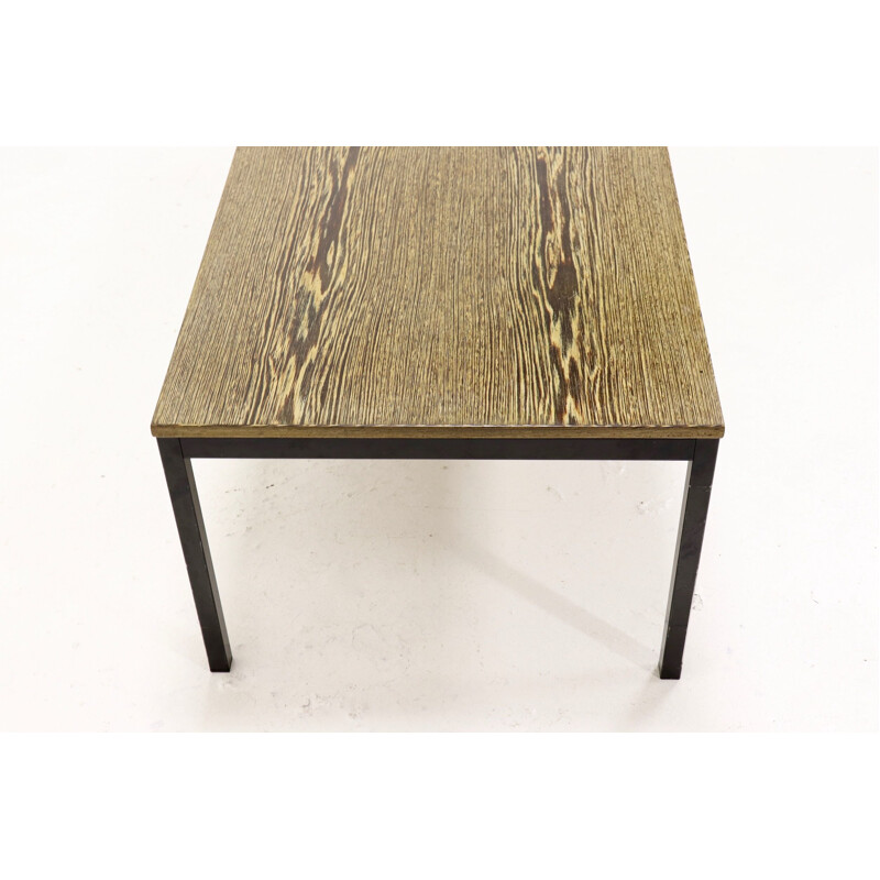 Vintage hout en zwart metaal t spectrum salontafel kW serie van Martin visser, 1960