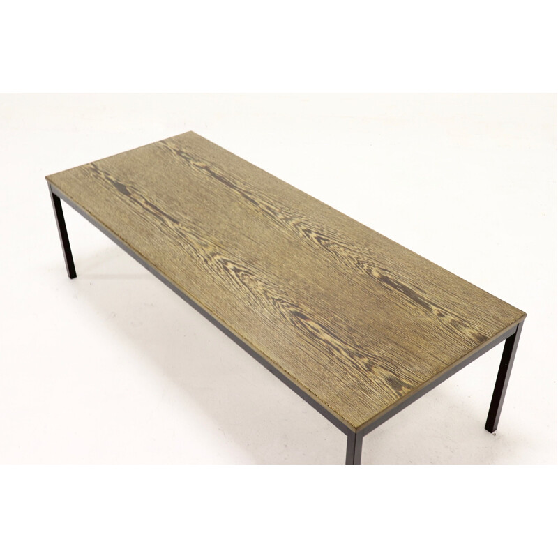 Coffee table t spectrum vintage wood and black metal kW series by Martin visser, 1960
