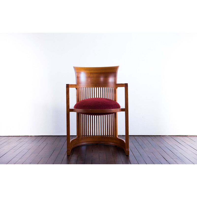 Vintage barrel armchair by Frank Lloyd Wright