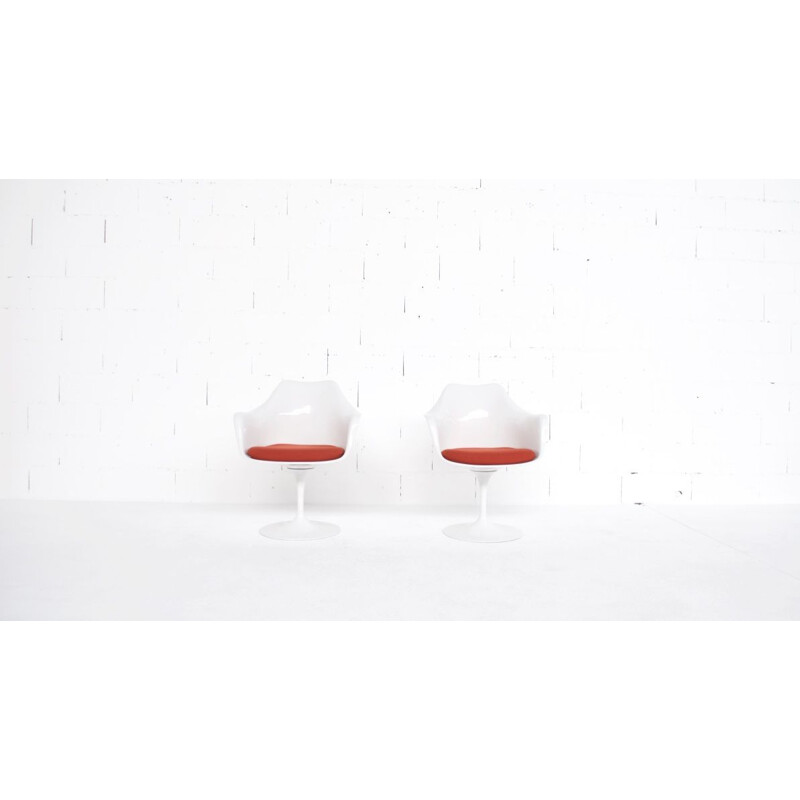 Pair of vintage armchairs Tulip by Eero Saarien for Knoll International 1970s