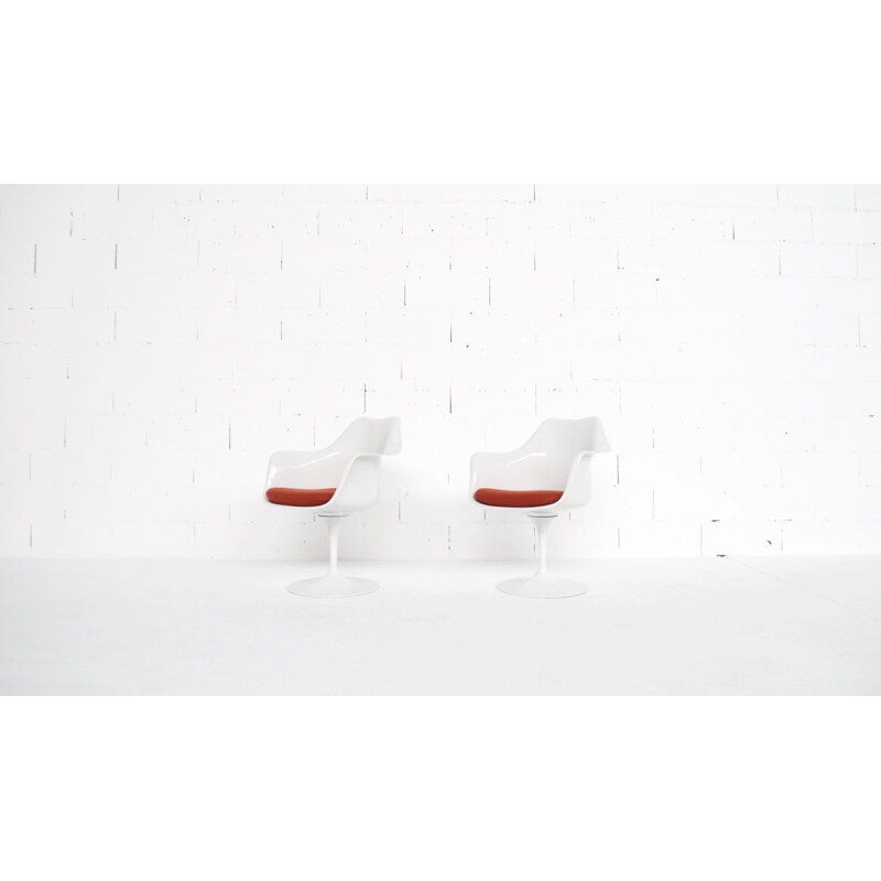 Pair of vintage armchairs Tulip by Eero Saarien for Knoll International 1970s