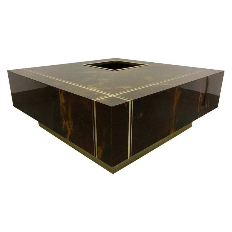 Vintage coffee table by Guy Lefevre for Roche Bobois France 1970s