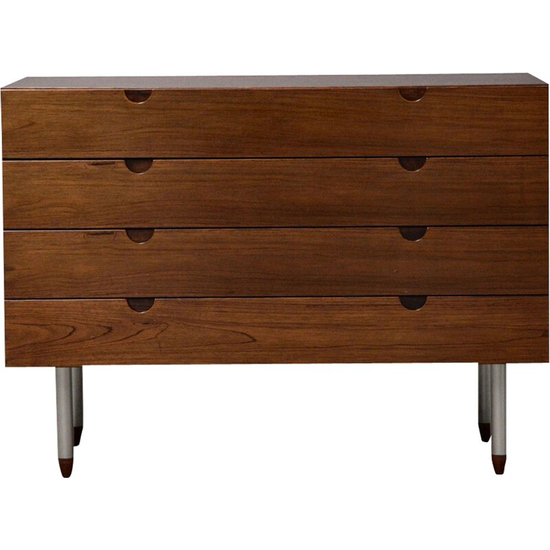 Vintage scandinavian mahogany chest of drawer,1960
