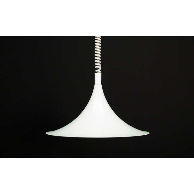 Vintage Danish pendant lamp in white metal