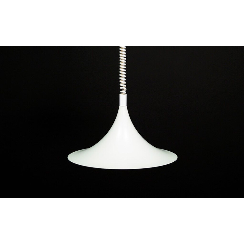 Vintage Danish pendant lamp in white metal