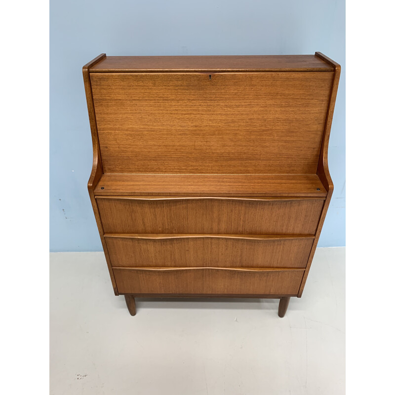 Vintage Danish secretary in teak