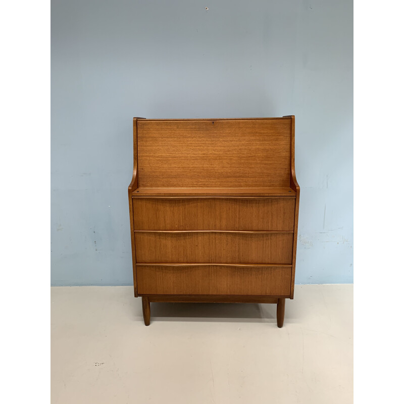 Vintage Danish secretary in teak