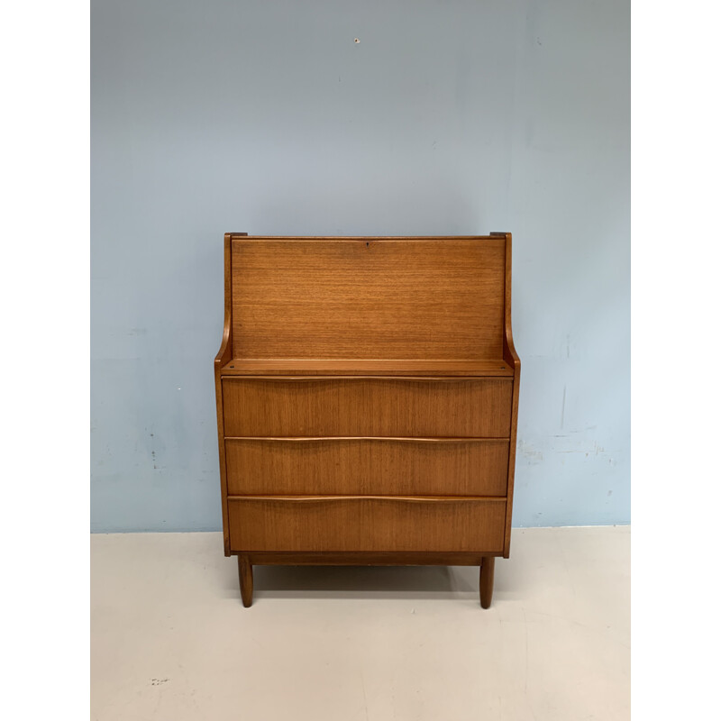 Vintage Danish secretary in teak