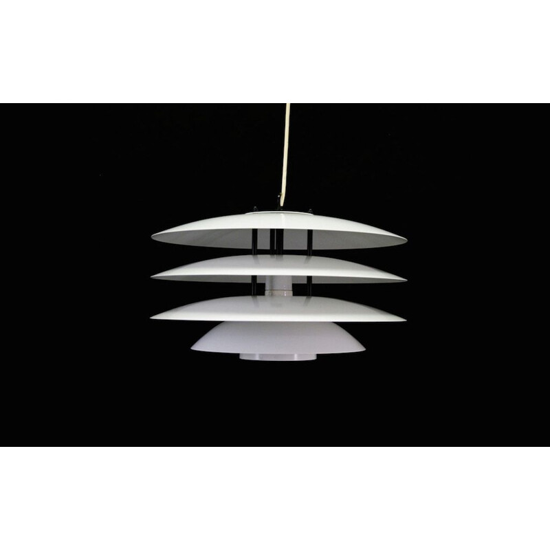 Vintage pendant lamp in white metal by Laterna Danica