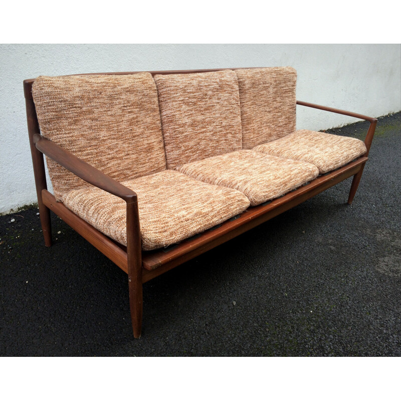 Set of Scandinavian armchairs and bench, Grete JALK - 1950s