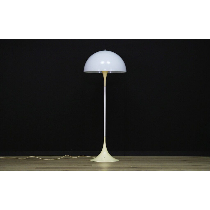 Vintage white floor lamp by Verner Panton for Louis Poulsen