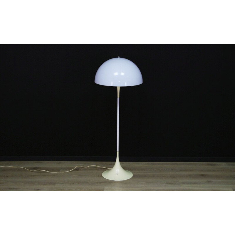 Vintage white floor lamp by Verner Panton for Louis Poulsen