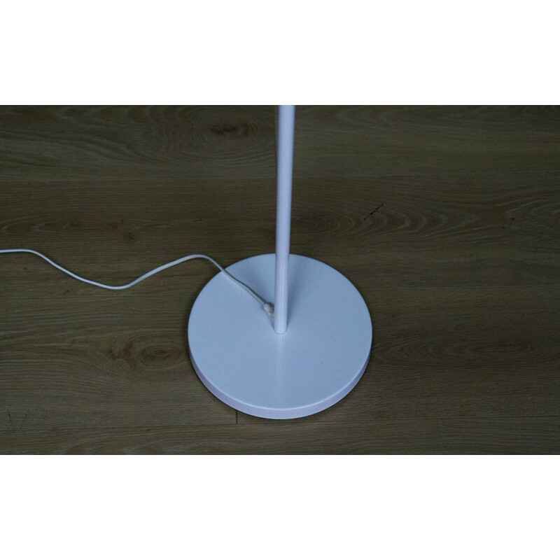 Scandinavian floor lamp in white metal