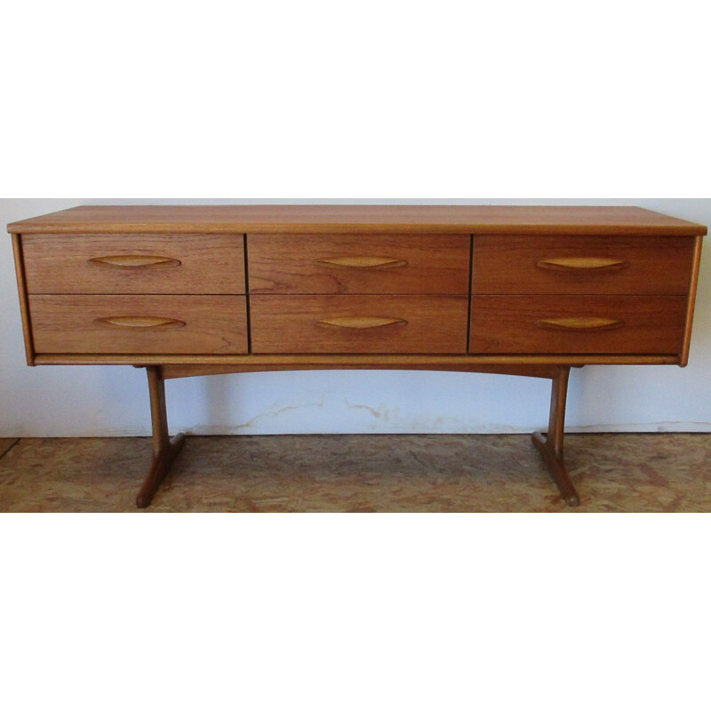 Vintage chest of drawers by Guille in teakwood 1960