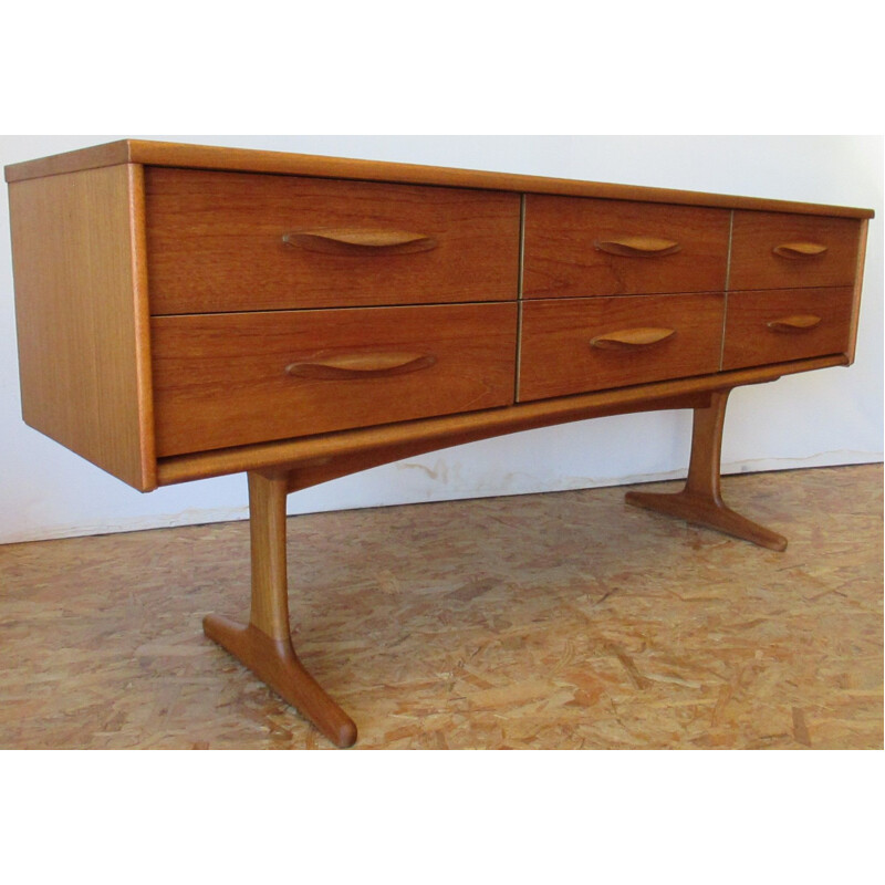 Vintage chest of drawers by Guille in teakwood 1960