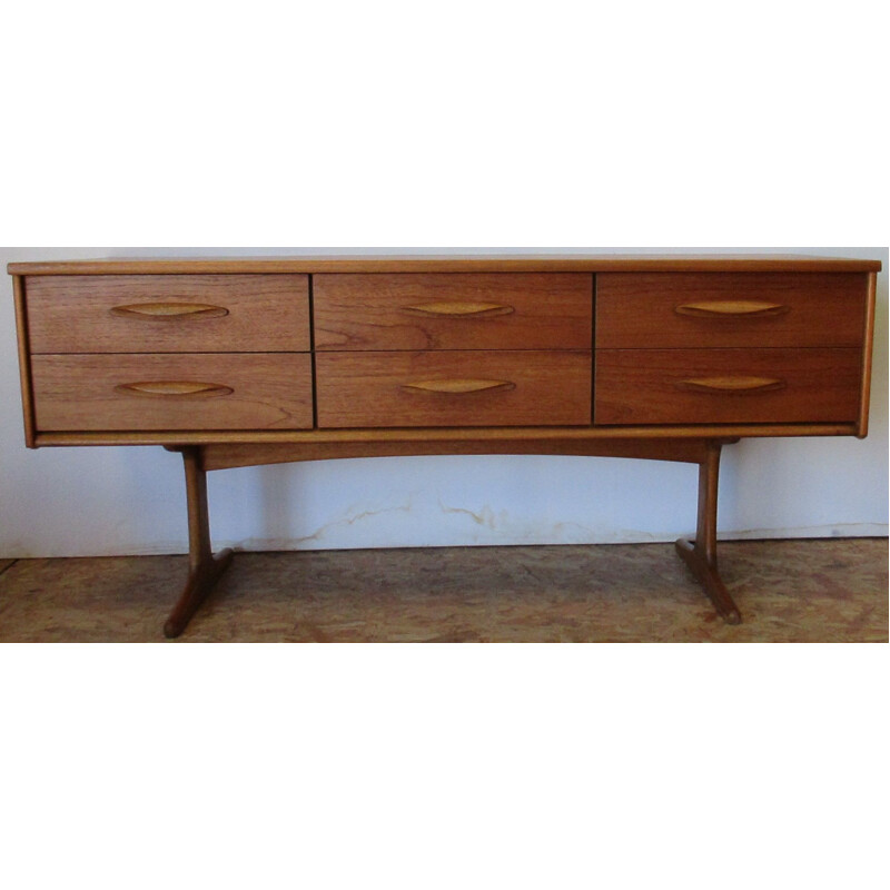 Vintage chest of drawers by Guille in teakwood 1960